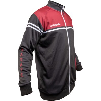Hayashi Trainingsjacke - WKF Mokuso - Schwarz / Rot