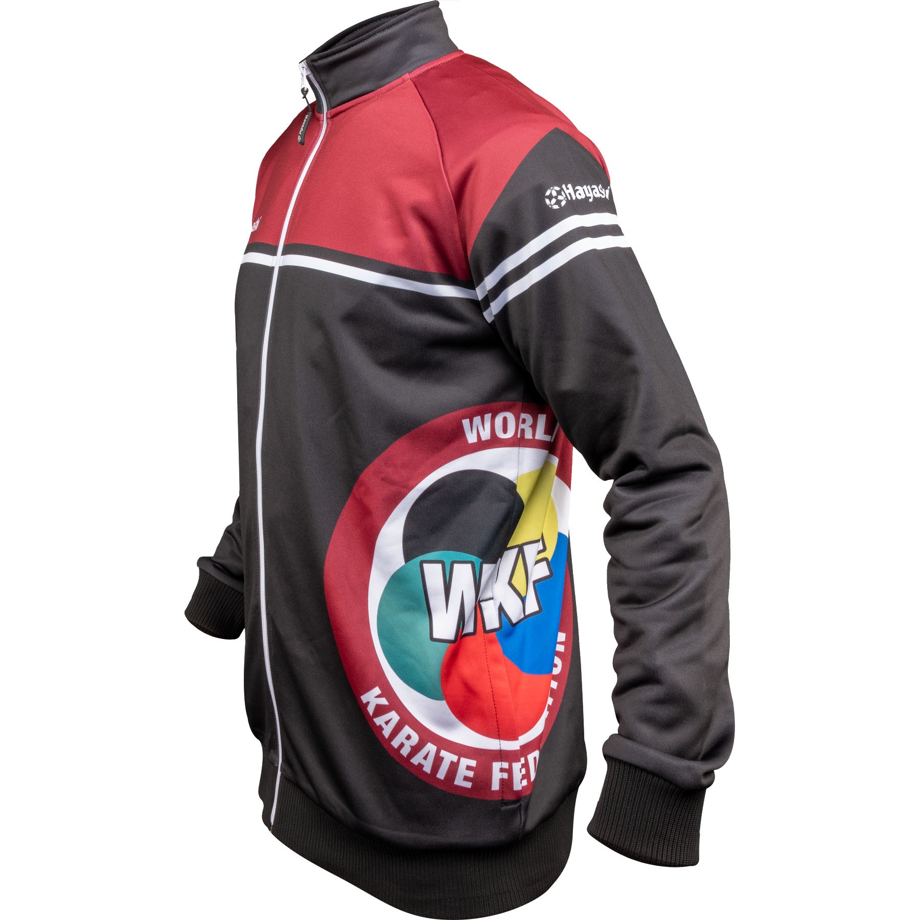 Hayashi Trainingsjacke - WKF Mokuso - Schwarz / Rot Hayashi Trainingsjacke - WKF Mokuso - Schwarz / Rot