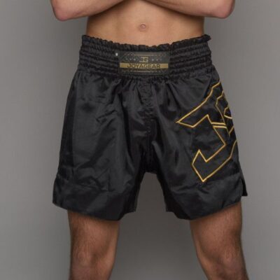 Joya Strike Kickbox-Shorts Schwarz Gold Joya Strike Kickbox-Shorts Schwarz Gold