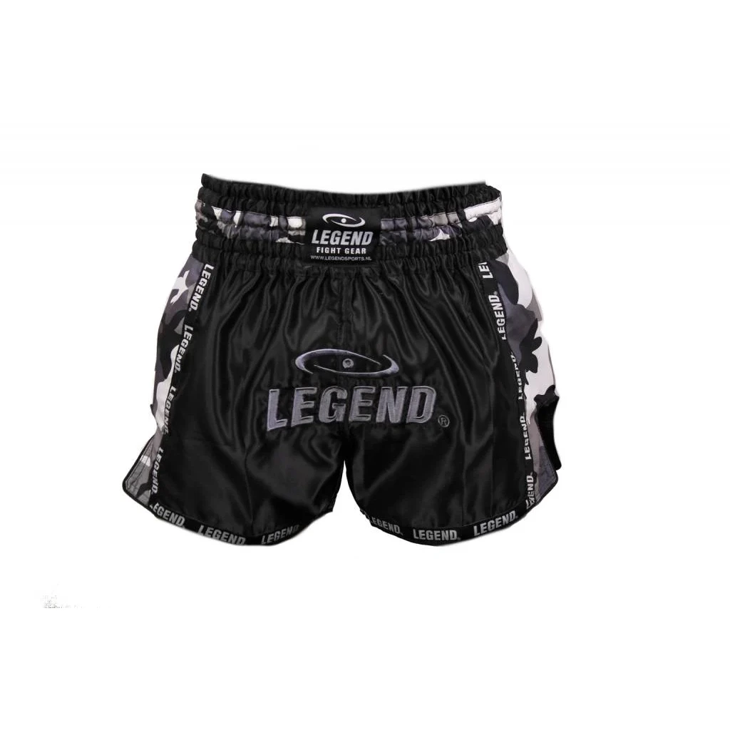 Legend Kickbox-Shorts Camo Grau Satin Größe XS Legend Kickbox-Shorts Camo Grau Satin Größe XS