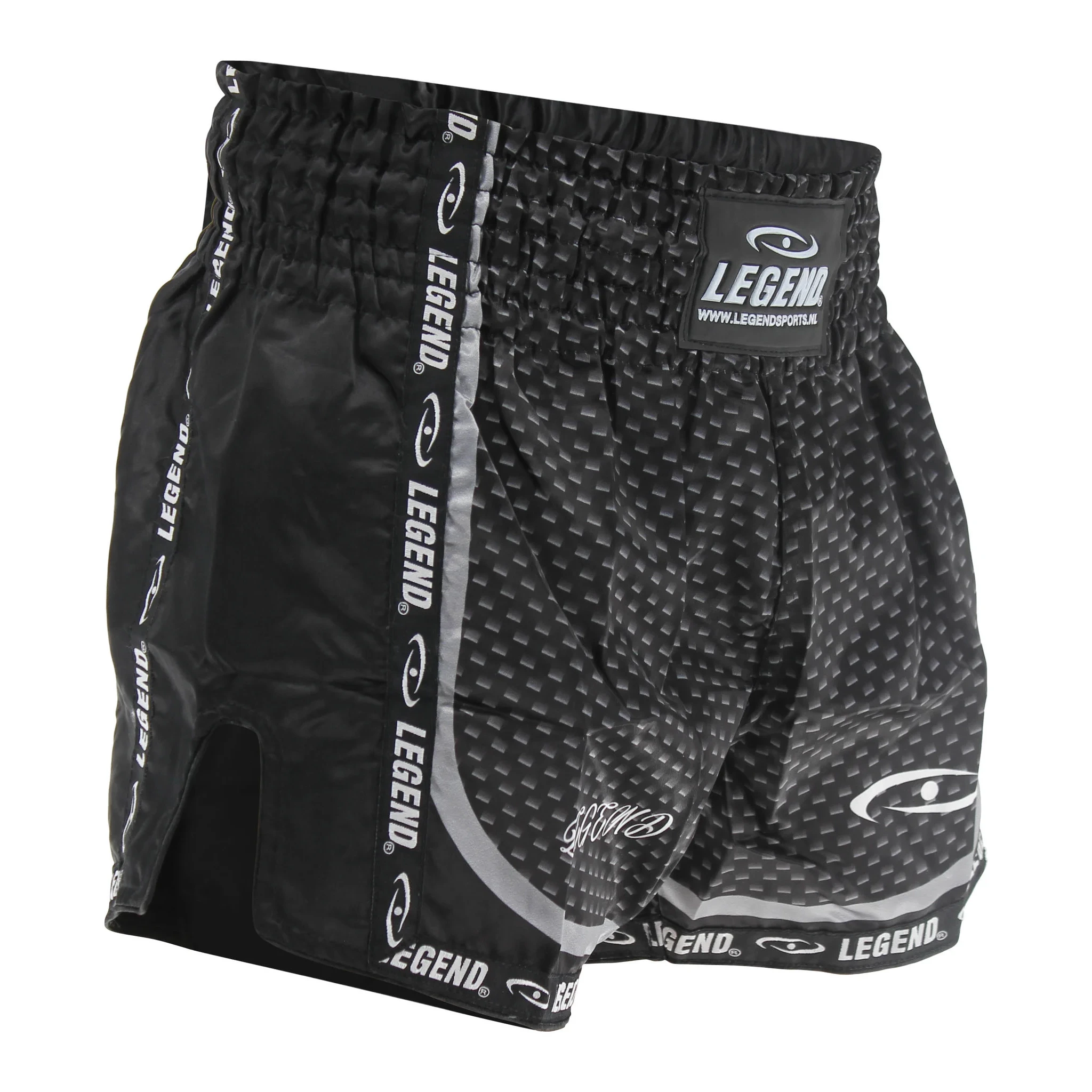 Legend Kickbox-Shorts Carbon Black Satin Größe XL