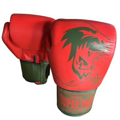 Super Pro Combat Gear Boxhandschuhe - Nations Maroc - Rot / Grün