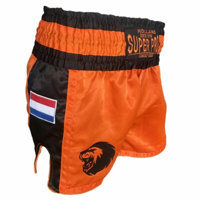 Super Pro Combat Gear - Kickbox-Shorts Nations Holland - Orange / Schwarz