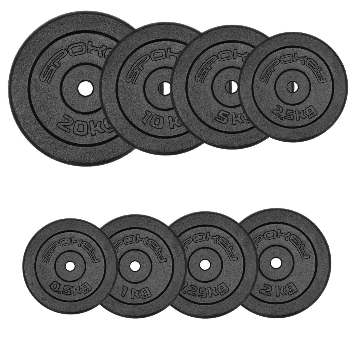Spokey Sinis Hantelscheibe 2,5 kg Schwarz