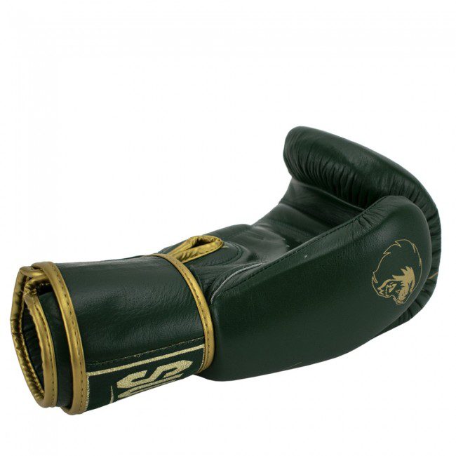 Super Pro Combat Gear Warrior SE Leder Kickboxhandschuhe Grün/Gold 10 Oz. Super Pro Combat Gear Warrior SE Leder Kickboxhandschuhe Grün/Gold 10 Oz.