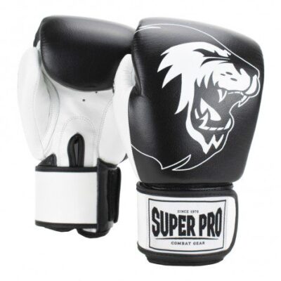 Super Pro Combat Gear Undisputed Sandsackhandschuhe Leder Schwarz/Weiß