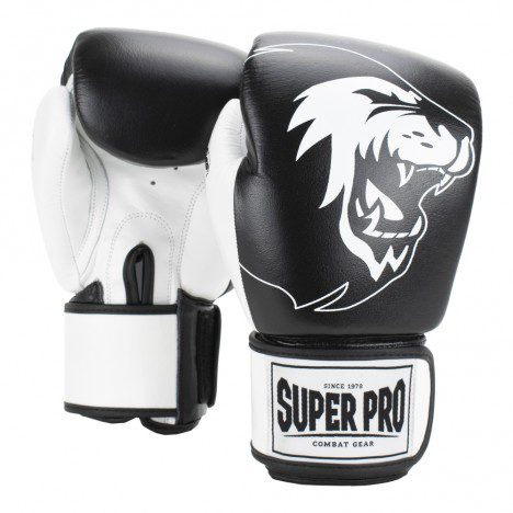 Super Pro Combat Gear Undisputed Sandsackhandschuhe Leder Schwarz/Weiß