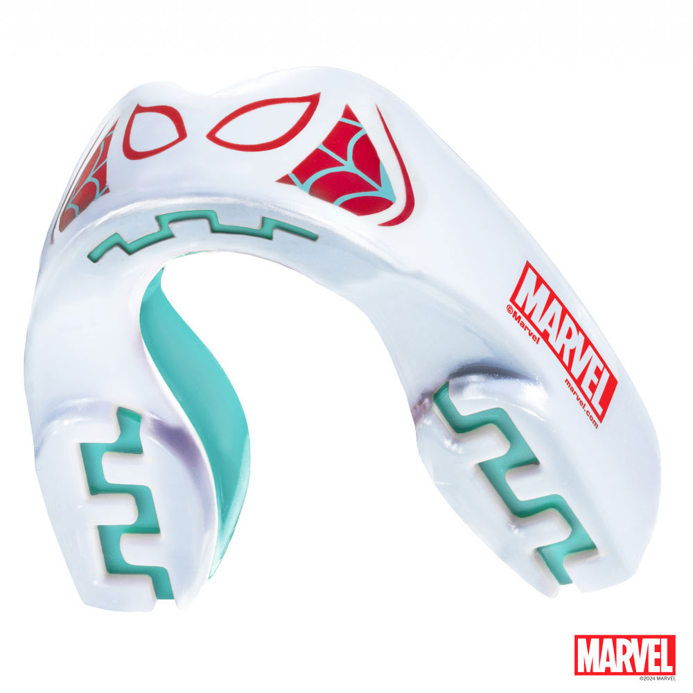 SAFEJAWZ Mund- und Zahnschutz - Extro Marvel Spider-Gwen - Weiß / Grün