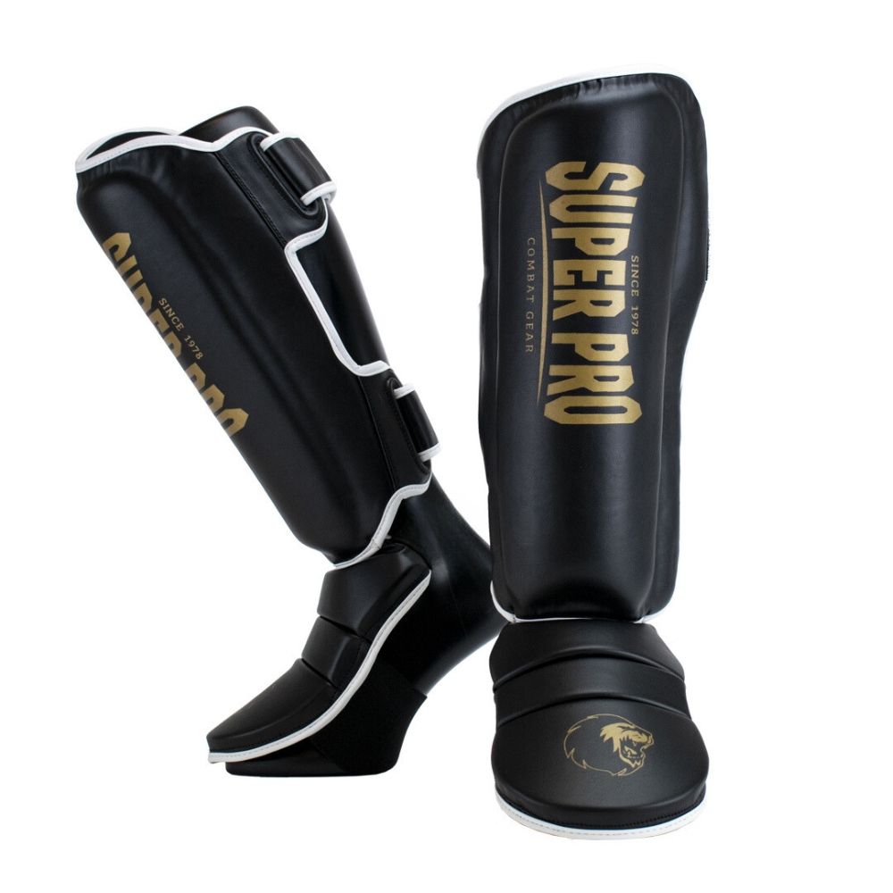 Super Pro Combat Gear Schienbein- und Spannschutz - Protector Se - Gold / Schwarz / Weiß Super Pro Combat Gear Schienbein- und Spannschutz - Protector Se - Gold / Schwarz / Weiß
