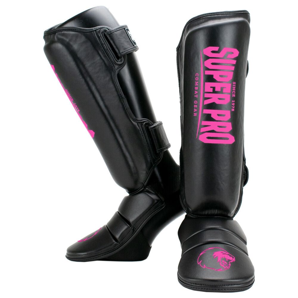 Super Pro Combat Gear Schienbein- und Spannschutz - Protector - Rosa / Schwarz