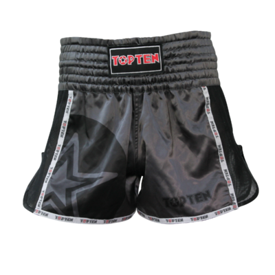 TOP TEN Muay-Thai-Shorts - Star - Schwarz TOP TEN Muay-Thai-Shorts - Star - Schwarz