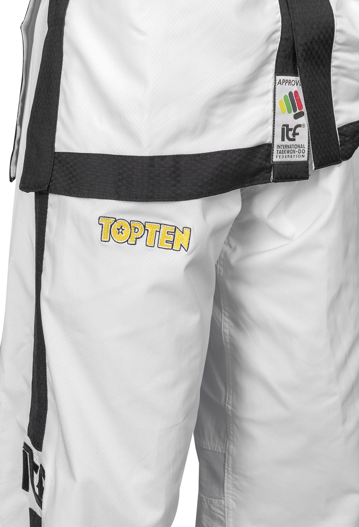 TOP TEN Taekwondoanzug - Premium Gold ITF Approved - Weiß TOP TEN Taekwondoanzug - Premium Gold ITF Approved - Weiß