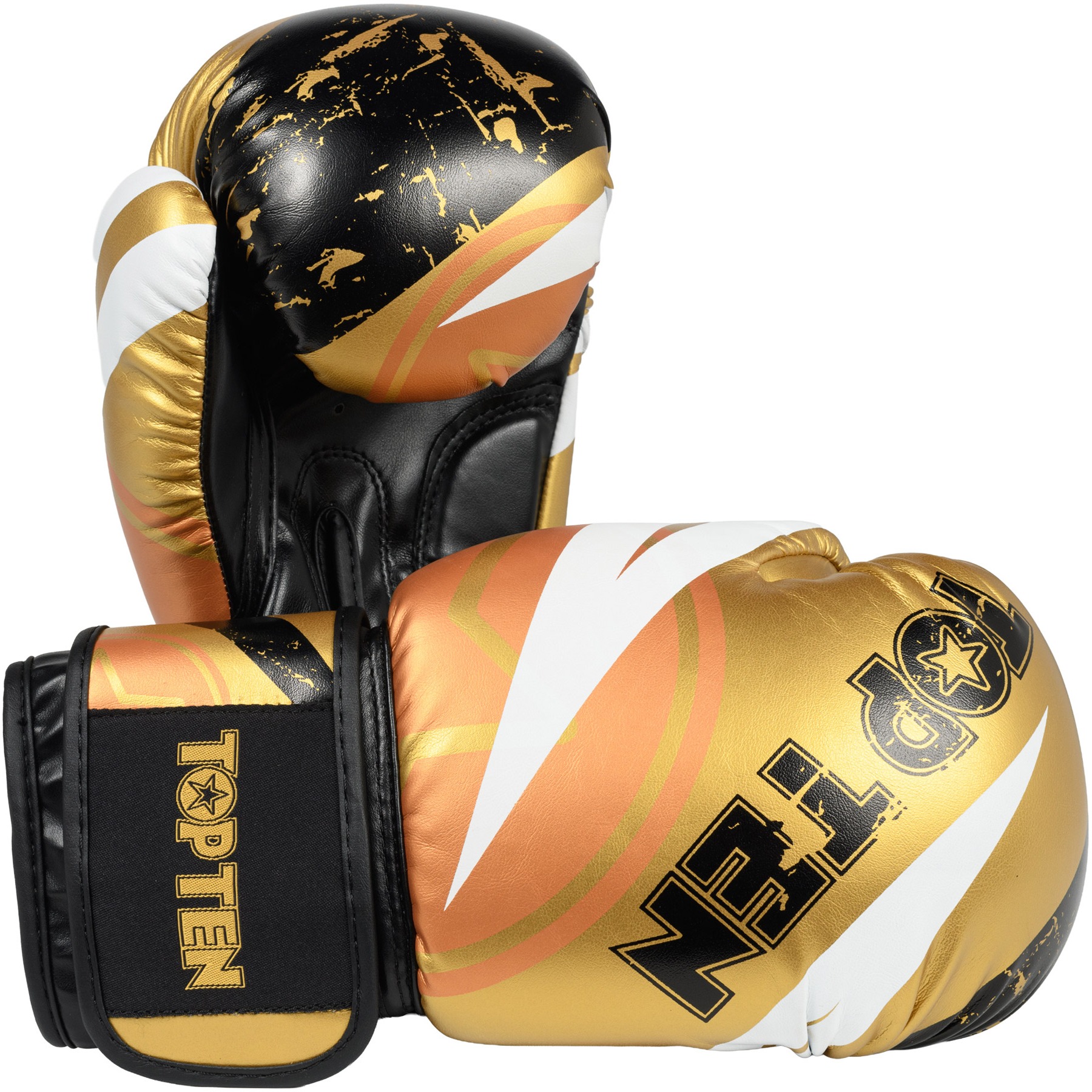TOP TEN Boxhandschuhe - Urban Arts - Gold / Weiß