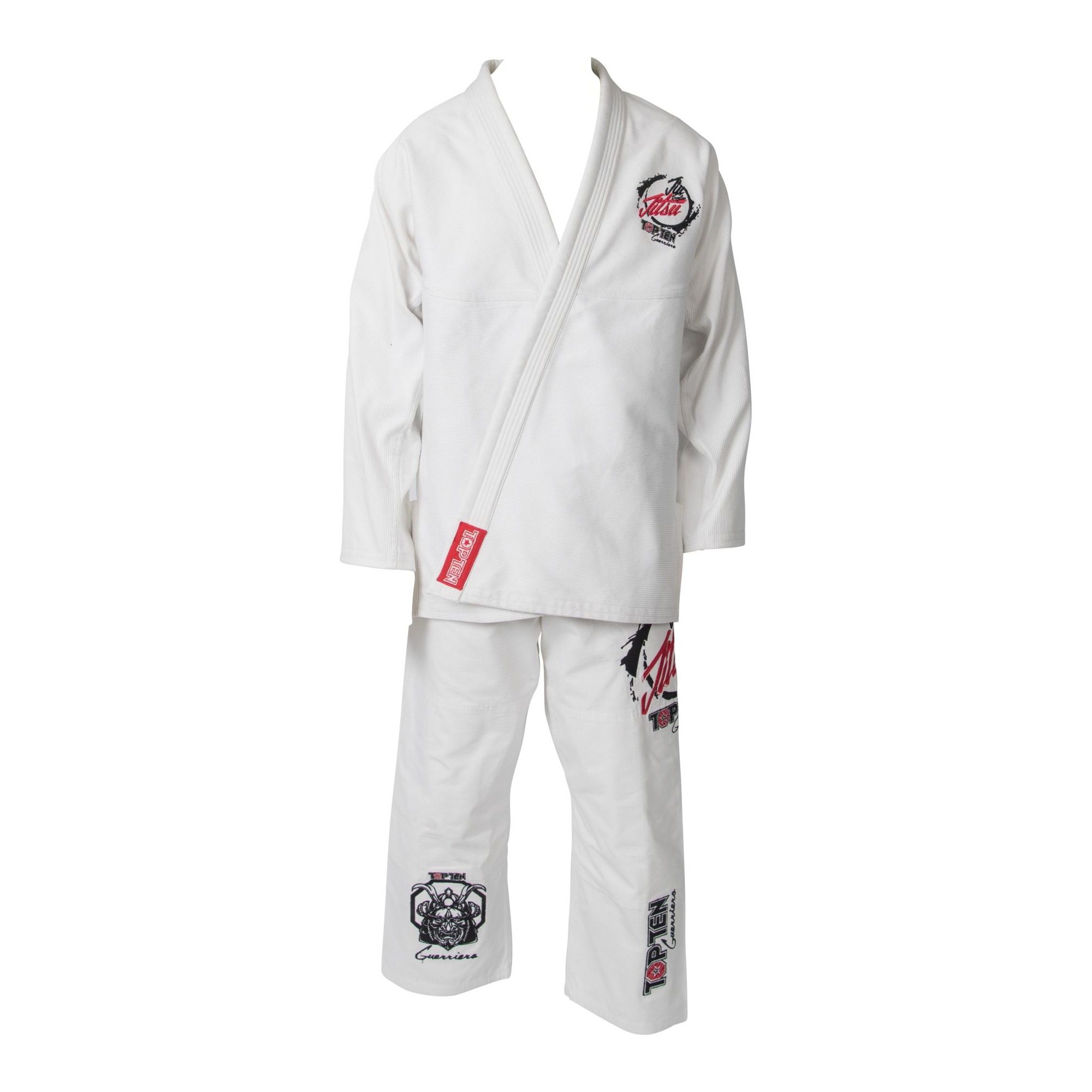 TOP TEN BJJ-Anzug - Guerriero - Weiß