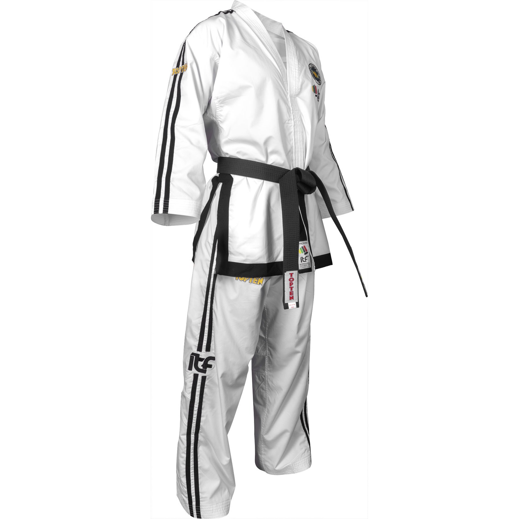 TOP TEN Taekwondoanzug - Premium Gold ITF Approved - Weiß TOP TEN Taekwondoanzug - Premium Gold ITF Approved - Weiß