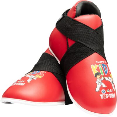 TOP TEN Taekwondo Fußschutz - ITF Kinder - Rot