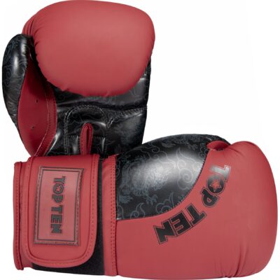 TOP TEN Boxhandschuhe - Dragon - Rot / Schwarz