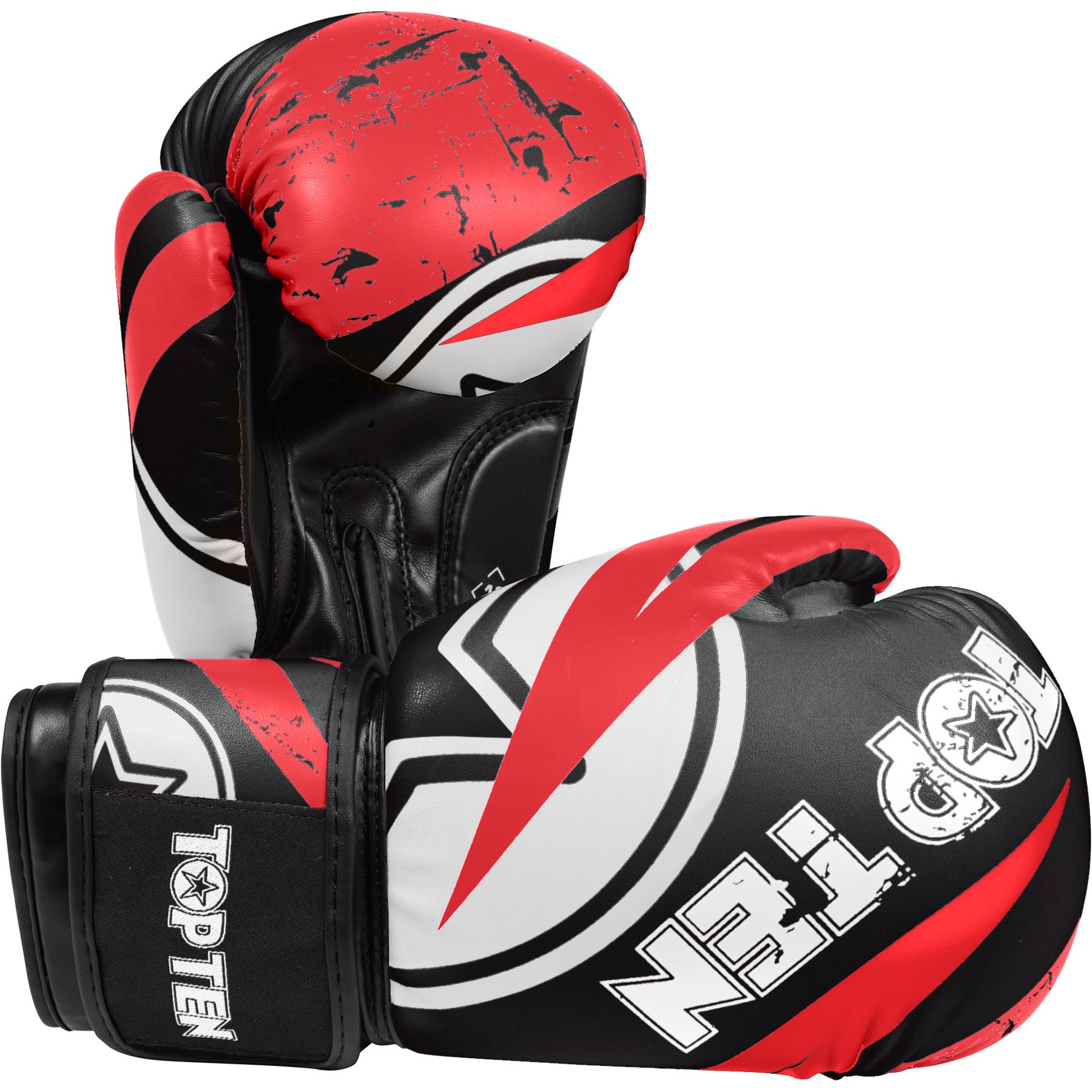 TOP TEN Boxhandschuhe - Urban Arts - Schwarz / Rot