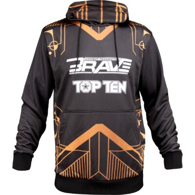 TOP TEN MMA T-Shirt - BRAVE - Schwarz / Gold TOP TEN MMA T-Shirt - BRAVE - Schwarz / Gold