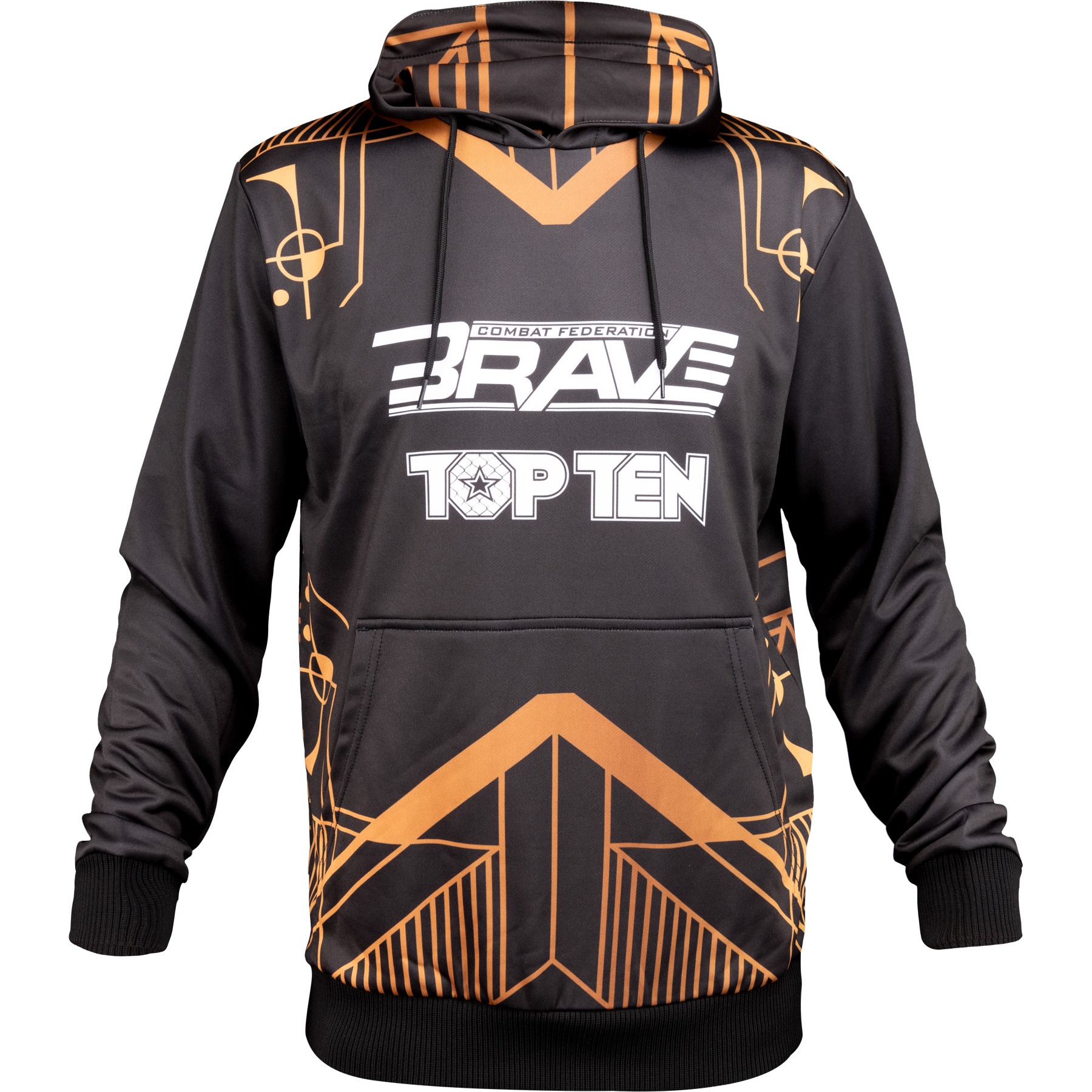 TOP TEN MMA T-Shirt - BRAVE - Schwarz / Gold