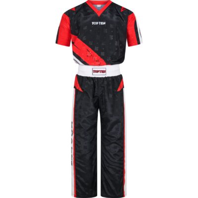 TOP TEN Kickbox-Uniform - Urban Arts - Schwarz / Rot