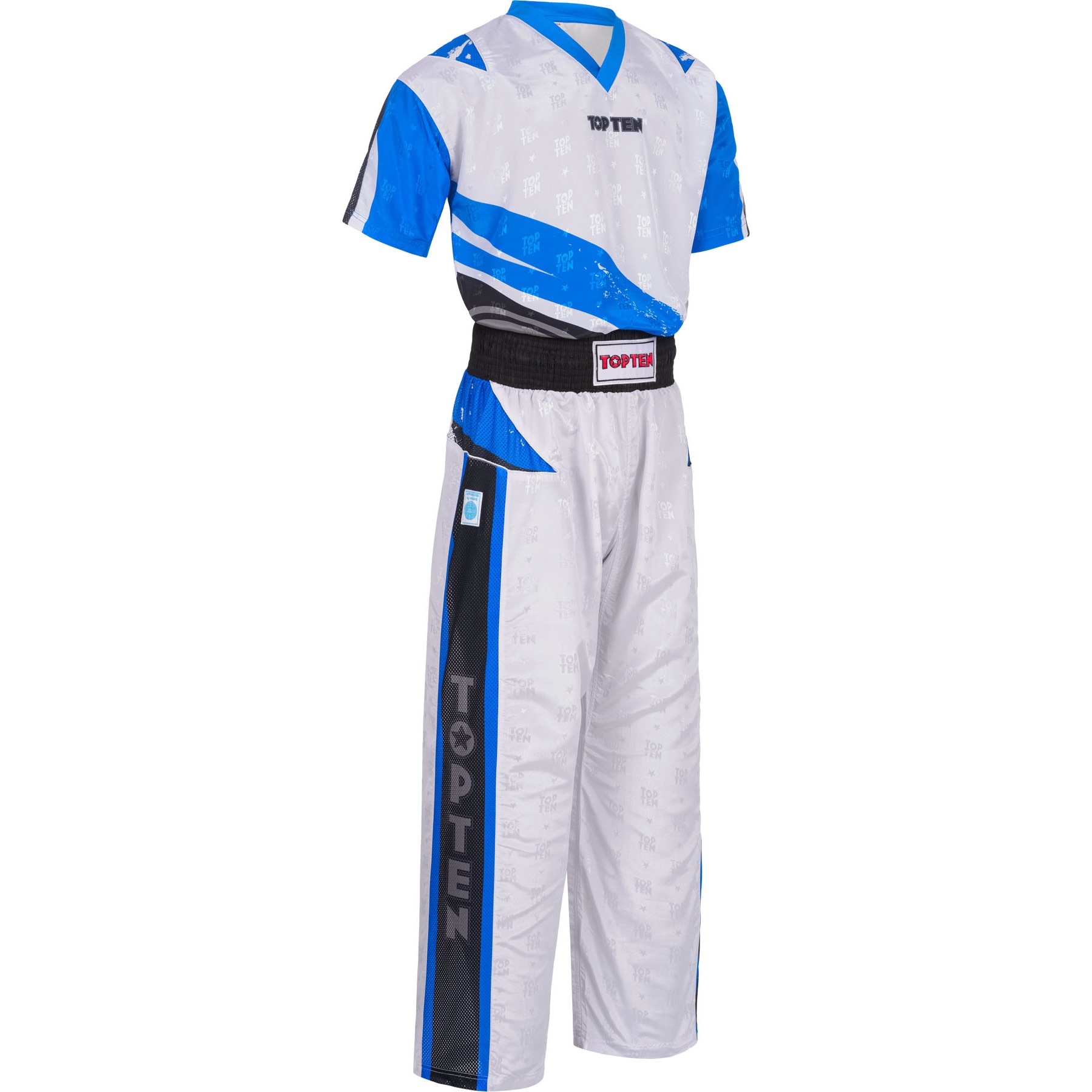 TOP TEN Kickbox-Uniform - Urban Arts - Weiß / Blau