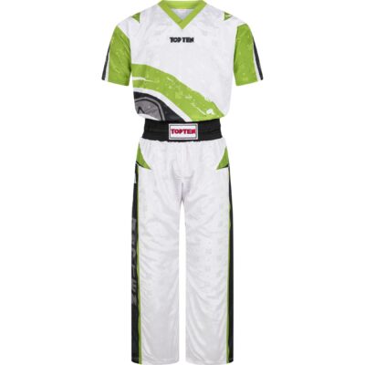 TOP TEN Kickbox-Uniform - Urban Arts - Weiß / Grün