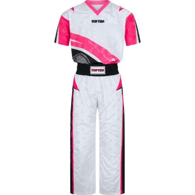 TOP TEN Kickbox-Uniform - Urban Arts - Weiß / Rosa