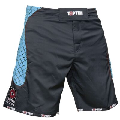TOP TEN MMA-Shorts - Cage - Weiß / Schwarz