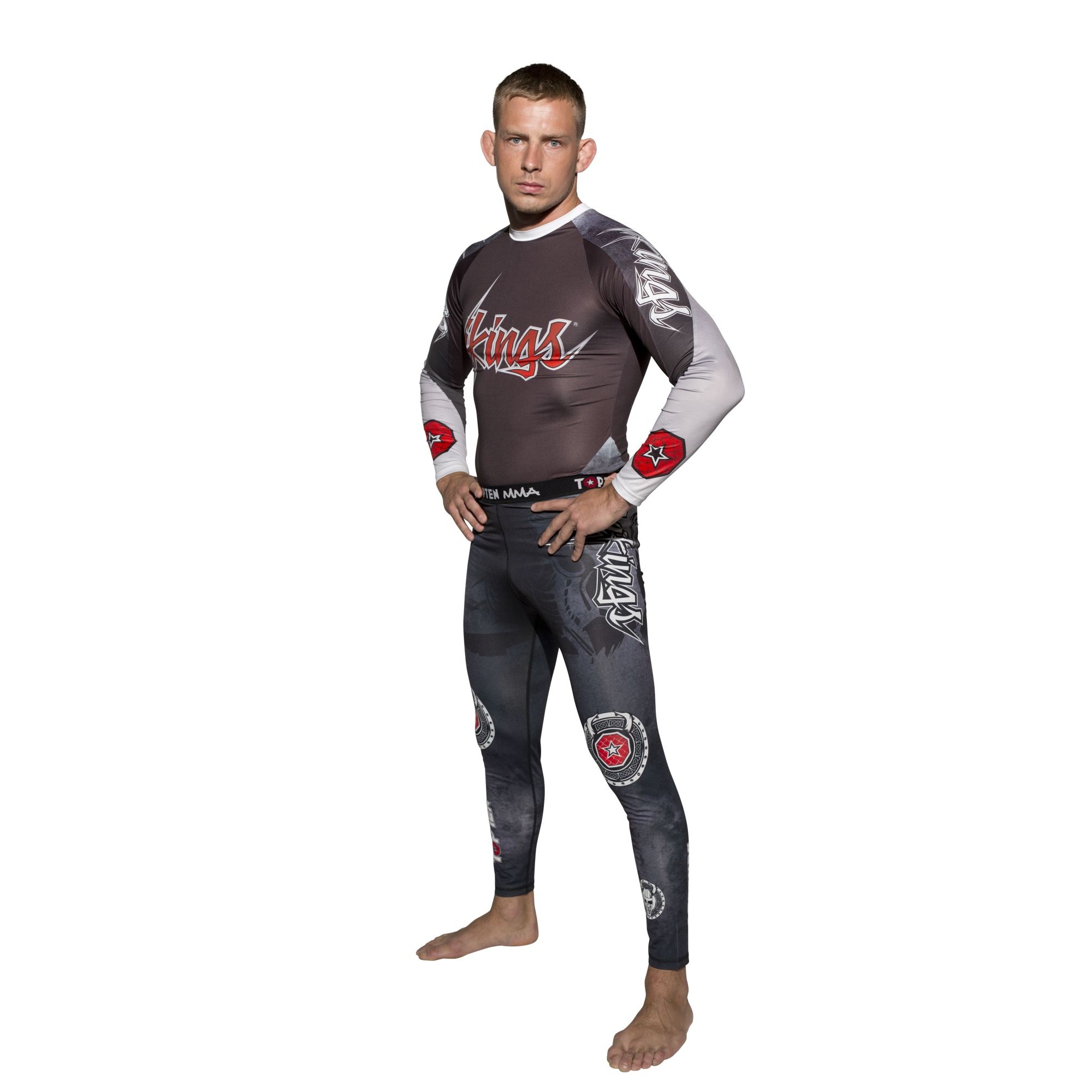 TOP TEN MMA Rashguard - Vikings - Schwarz TOP TEN MMA Rashguard - Vikings - Schwarz