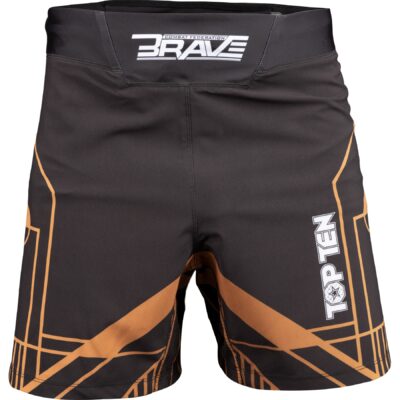 TOP TEN MMA MMA-Shorts - BRAVE - Schwarz / Gold
