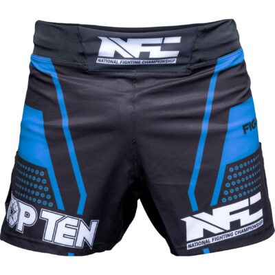 TOP TEN MMA-Shorts - NFC - Schwarz / Blau