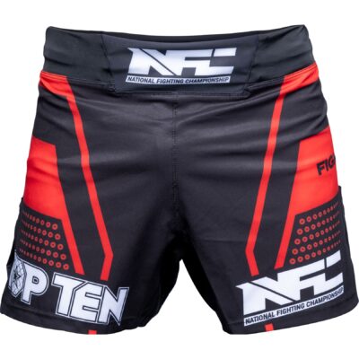 TOP TEN MMA MMA-Shorts - NFC - Schwarz / Rot