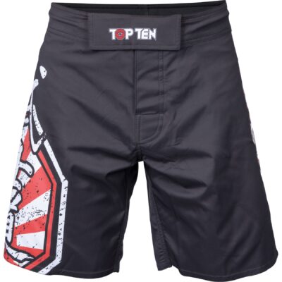 TOP TEN MMA-Shorts - Sunrise - Schwarz / Rot