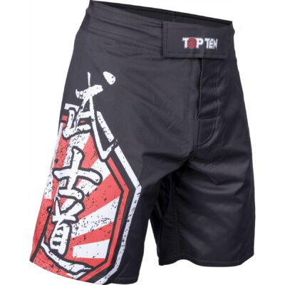TOP TEN MMA-Shorts - Sunrise - Schwarz / Rot