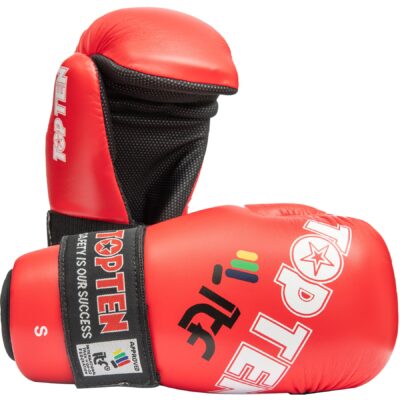 TOP TEN Taekwondo-Handschuhe - Open Hands ITF - Rot
