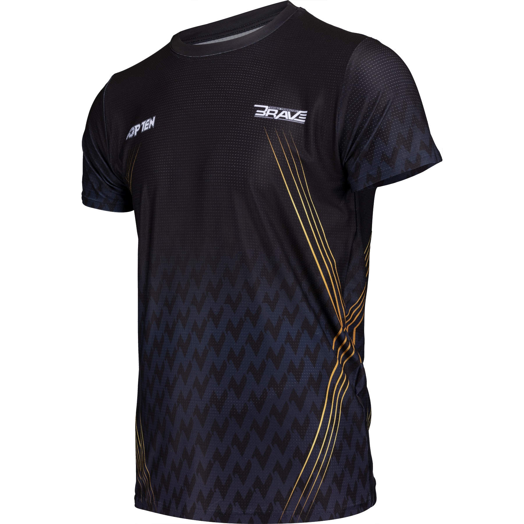TOP TEN MMA T-Shirt - BRAVE Fight Night - Schwarz TOP TEN MMA T-Shirt - BRAVE Fight Night - Schwarz