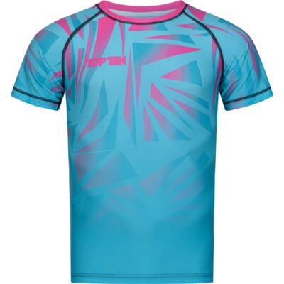 TOP TEN MMA Rashguard - Borrado - Blau / Rosa