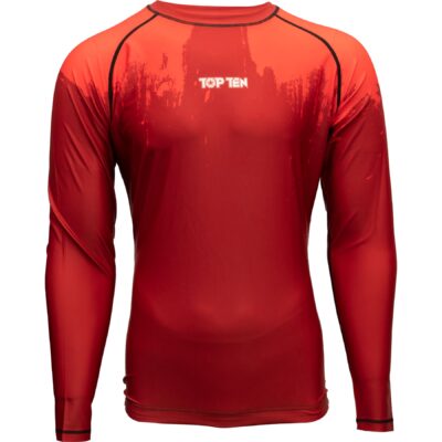 TOP TEN MMA Rashguard - Power Ink - Rot