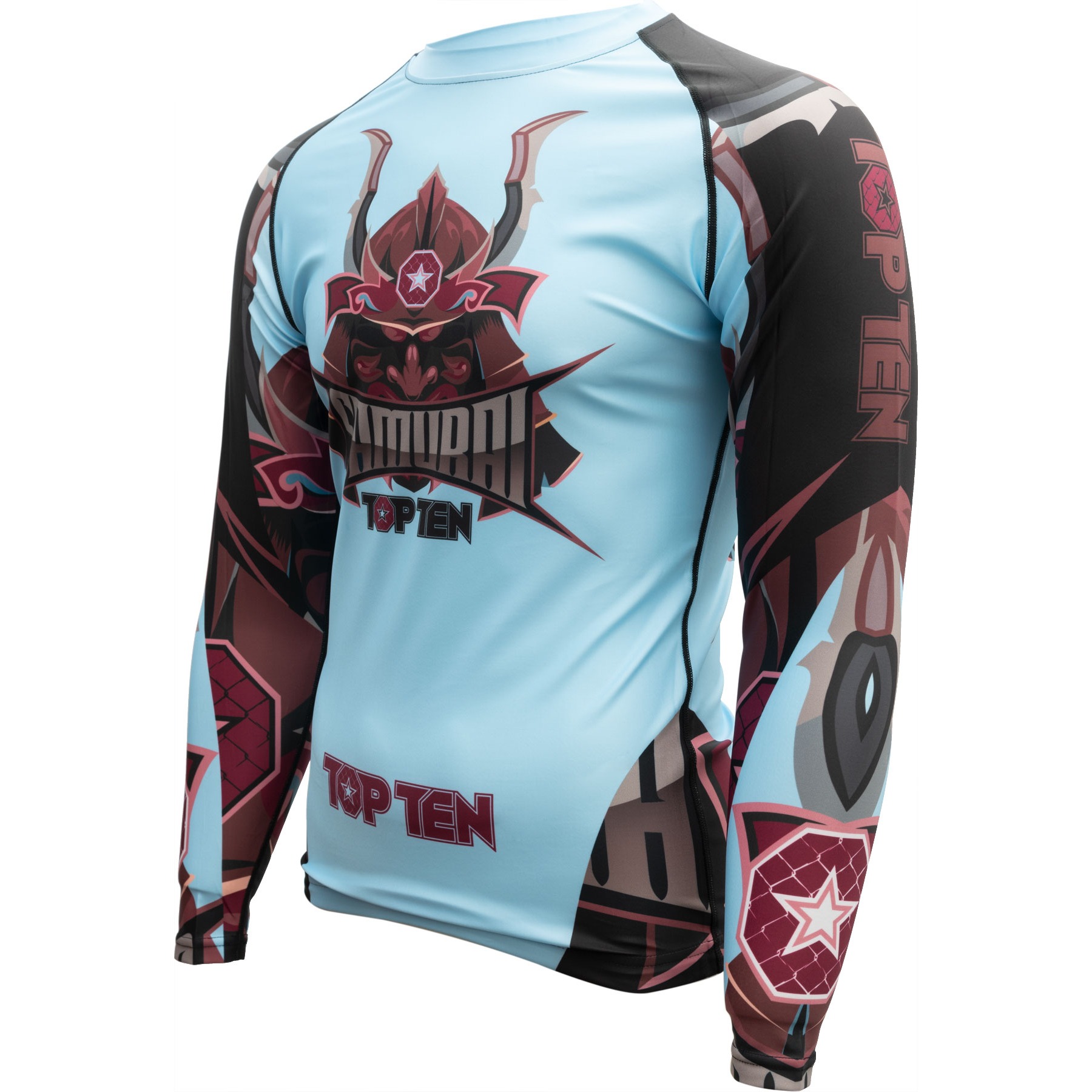 TOP TEN MMA T-Shirt - Samurai - Blau / Schwarz TOP TEN MMA T-Shirt - Samurai - Blau / Schwarz