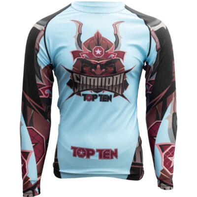 TOP TEN MMA T-Shirt - Samurai - Blau / Schwarz