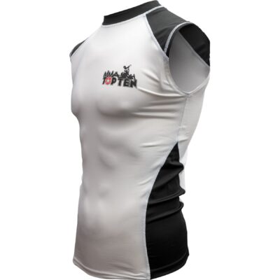 TOP TEN MMA Tank Top - Rashguard - Weiß / Schwarz