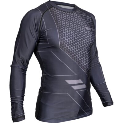 TOP TEN MMA Rashguard - COMBat - Schwarz