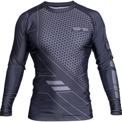 TOP TEN MMA Rashguard - COMBat - Schwarz