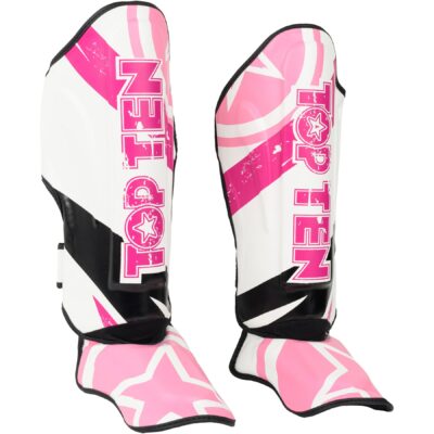 TOP TEN Schienbein- und Spannschutz - Urban Arts - Rosa / Weiß