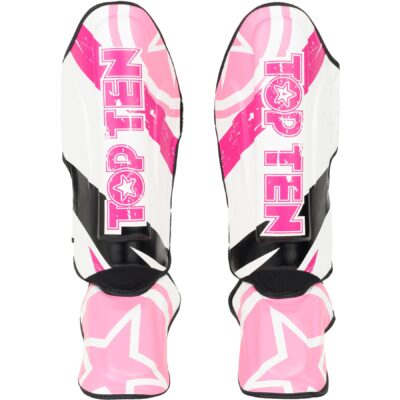 TOP TEN Schienbein- und Spannschutz - Urban Arts - Rosa / Weiß