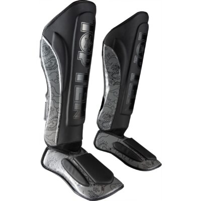 TOP TEN Schienbein- und Spannschutz - Dragon - Schwarz / Grau TOP TEN Schienbein- und Spannschutz - Dragon - Schwarz / Grau