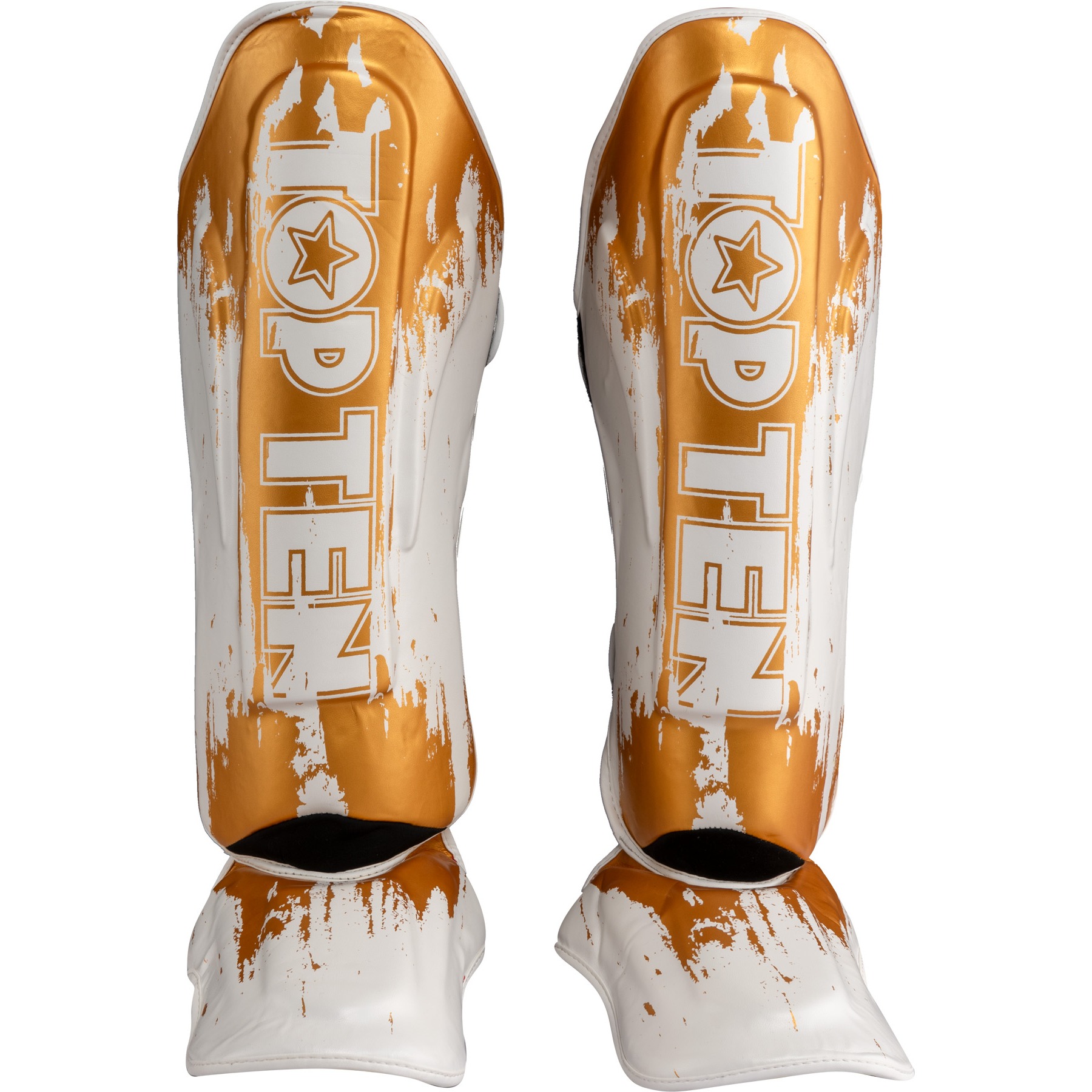 TOP TEN Schienbein- und Spannschutz - Power Ink - Weiß / Gold