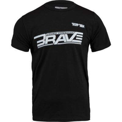 TOP TEN MMA T-Shirt - BRAVE - Schwarz TOP TEN MMA T-Shirt - BRAVE - Schwarz