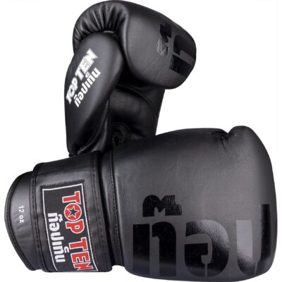TOP TEN Muay Thai Handschuhe - Ajarn - Schwarz